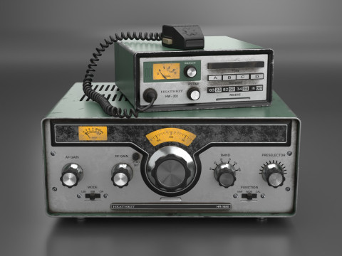 VIntage Heathkit HR-1680 Ham Radio receiver 3D Model