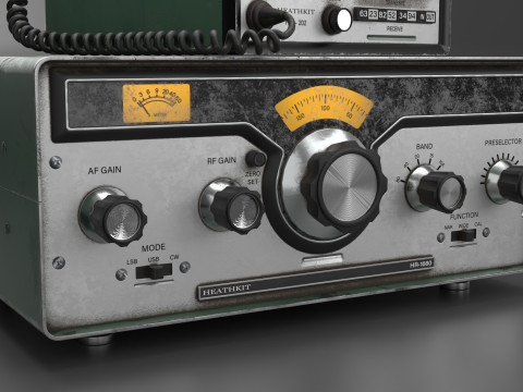 VIntage Heathkit HR-1680 Ham Radio receiver 3D Model