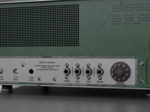 VIntage Heathkit HR-1680 Ham Radio receiver 3D Model