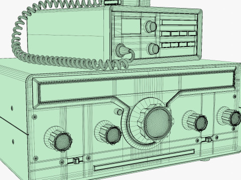 VIntage Heathkit HR-1680 Ham Radio receiver 3D Model