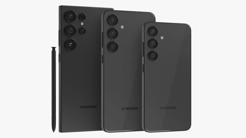 Samsung Galaxy S25 And Plus And Ultra 3D Model .c4d .max .obj .3ds .fbx .stl .blend 