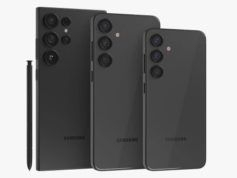 Samsung Galaxy S25 And Plus And Ultra 3D Model