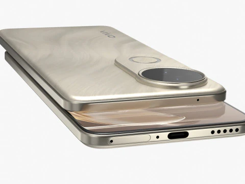 Vivo S20 Gold 3D Model