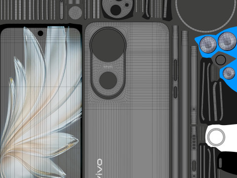 Vivo S20 Black 3D Модель