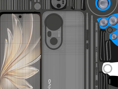 Vivo S20 Pro Black 3D Model