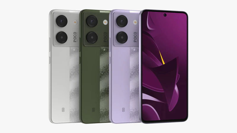 Xiaomi Poco M7 Pro 3D Model .c4d .max .obj .3ds .fbx .stl .blend 