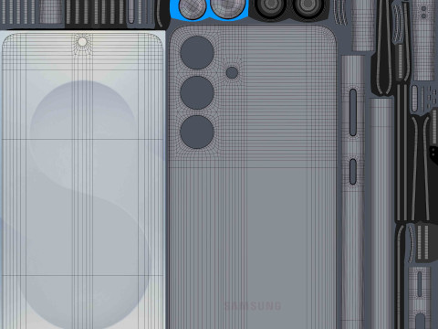 Samsung Galaxy S25 BlueBlack 3D 모델