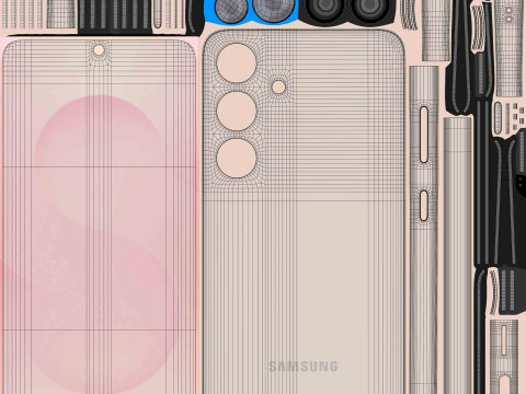 Samsung Galaxy S25 Coral Red Modèle 3D