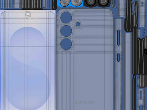 Samsung Galaxy S25 Navy 3Dモデル