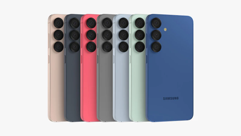 Samsung Galaxy S25 All Colors 3D Model .c4d .max .obj .3ds .fbx .stl .blend