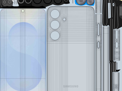 Samsung Galaxy S25 Plus Icy Blue 3D Модель