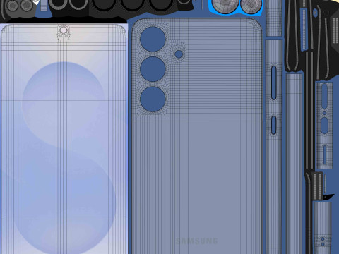 Samsung Galaxy S25 Plus Navy Modello 3D