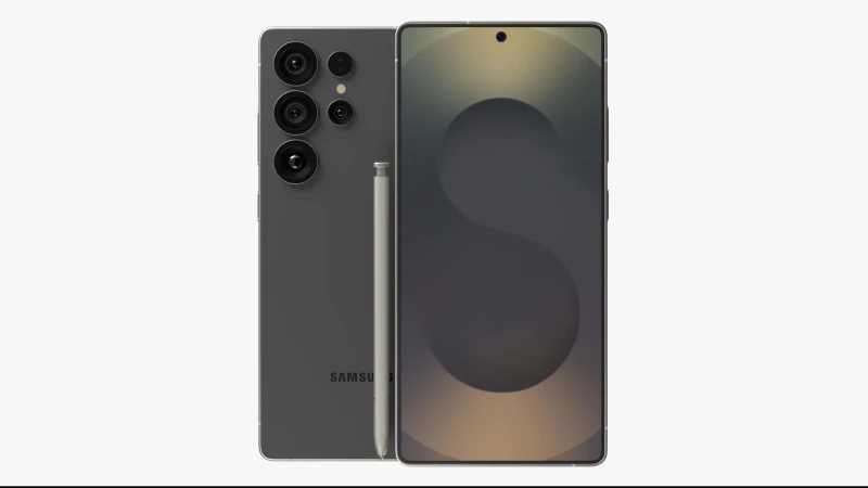 Samsung Galaxy S25 Ultra Titanium Black 3D Model .c4d .max .obj .3ds .fbx .stl .blend 