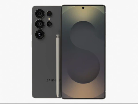 Samsung Galaxy S25 Ultra Titanium Black 3D Model