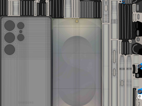 Samsung Galaxy S25 Ultra Titanium Black 3D Model