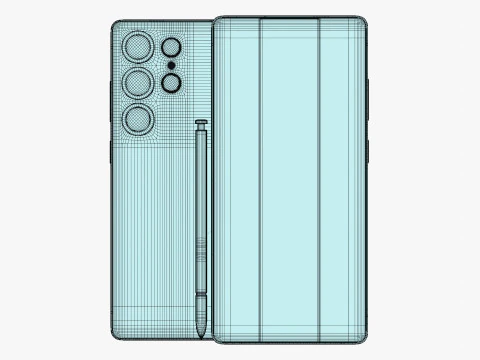 Samsung Galaxy S25 Ultra Titanium Black 3D Model