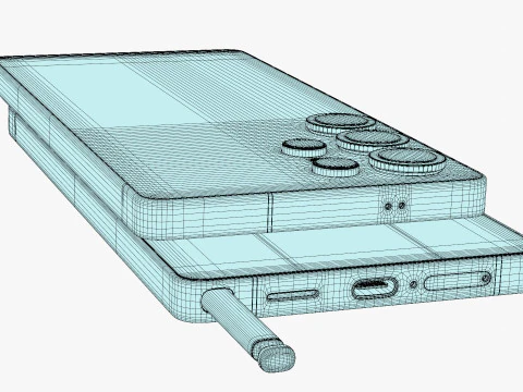 Samsung Galaxy S25 Ultra Titanium Black 3D Model