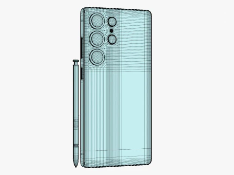 Samsung Galaxy S25 Ultra Titanium Black 3D Model