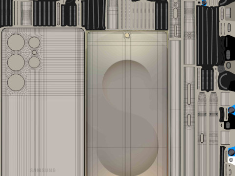 Samsung Galaxy S25 Ultra Titanium Gray 3D Model