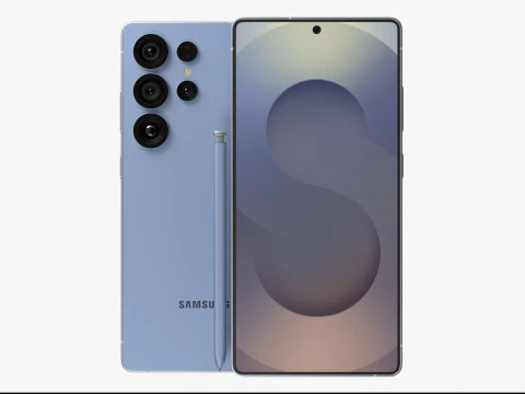 Samsung Galaxy S25 Ultra Titanium Silver Blue 3D Model