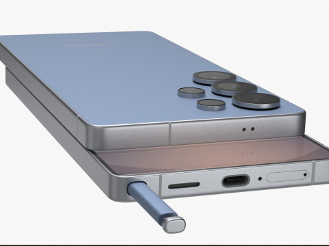 Samsung Galaxy S25 Ultra Titanium Silver Blue 3D Model