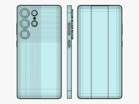Samsung Galaxy S25 Ultra Titanium Silver Blue 3D Model