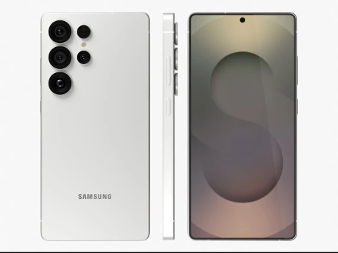 Samsung Galaxy S25 Ultra Titanium White Silver 3D Model