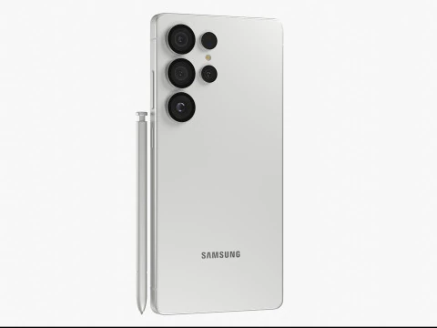 Samsung Galaxy S25 Ultra Titanium White Silver 3D Model