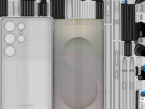 Samsung Galaxy S25 Ultra Titanium White Silver 3D Model