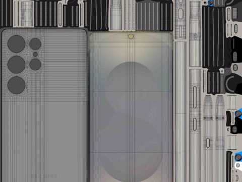 Samsung Galaxy S25 And Plus And Ultra Black 3D 模型