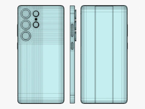 Samsung Galaxy S25 And Plus And Ultra Black 3D Model
