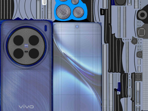 Vivo X200 Pro Blue 3D-Modell