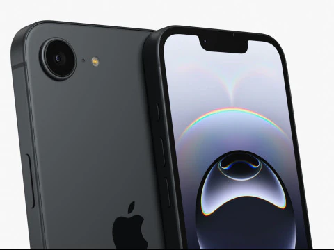 Apple iPhone 16E Black 3D Model
