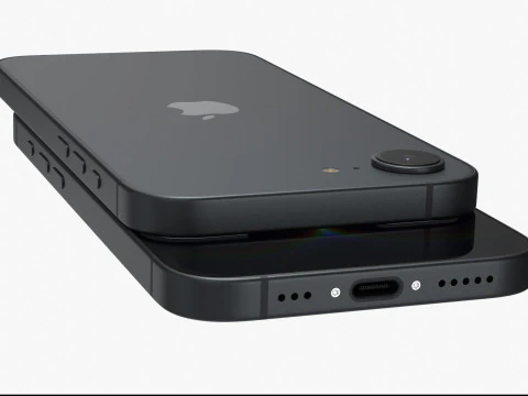 Apple iPhone 16E Black 3D Model