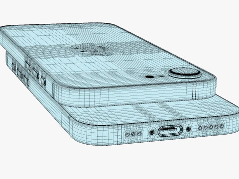 Apple iPhone 16E Black 3D Model