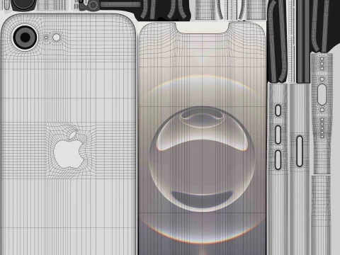 Apple iPhone 16E White 3D Model