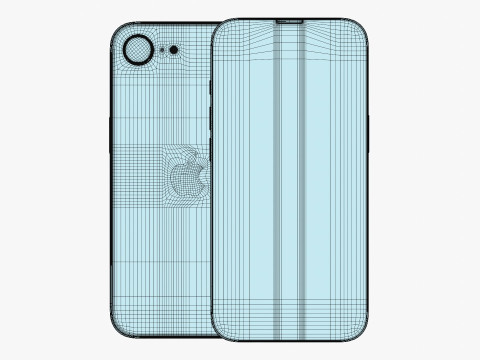 Apple iPhone 16E White Modelo 3D