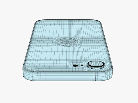 Apple iPhone 16E White Modelo 3D