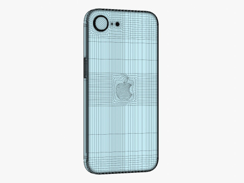 Apple iPhone 16E White Modelo 3D