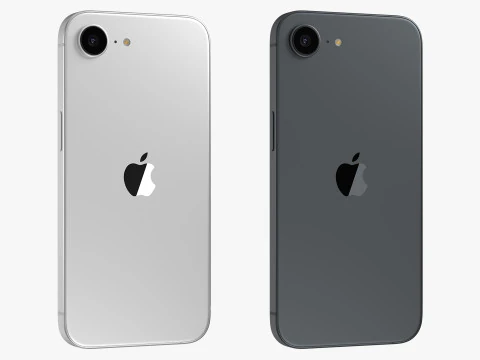 Apple iPhone 16E All Colors 3D Model