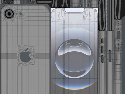 Apple iPhone 16E All Colors 3D Model