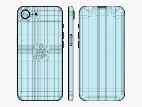 Apple iPhone 16E All Colors Modelo 3D