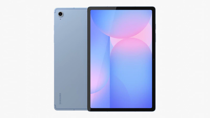 Samsung Galaxy Tab S10 FE Blue 3D Model .c4d .max .obj .3ds .fbx .stl .blend 