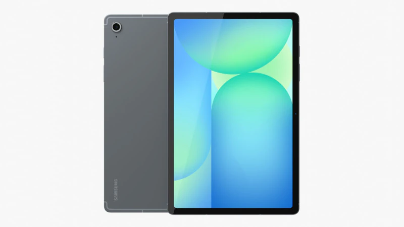 Samsung Galaxy Tab S10 FE Grey 3D Model .c4d .max .obj .3ds .fbx .stl .blend 