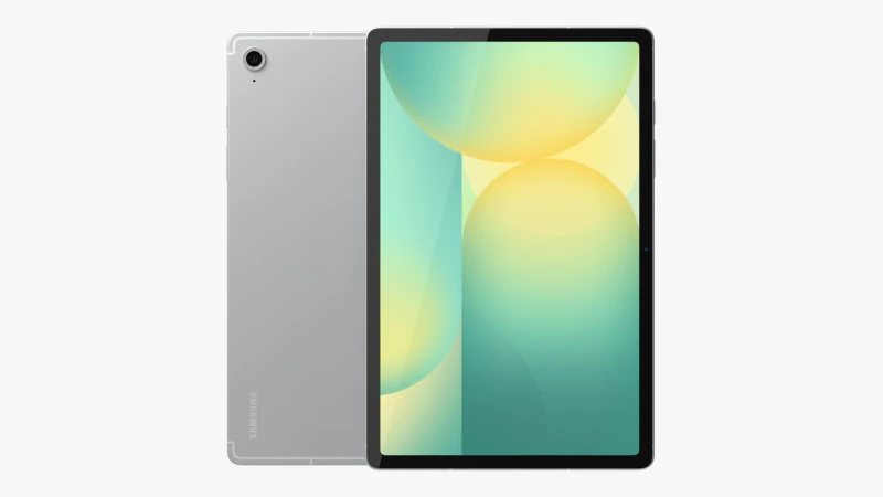 Samsung Galaxy Tab S10 FE Silver 3D Model .c4d .max .obj .3ds .fbx .stl .blend 