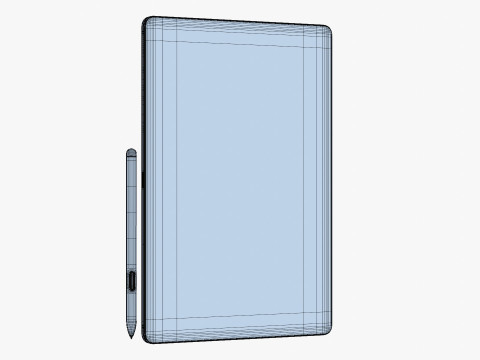 Samsung Galaxy Tab S10 FE Silver 3D Model