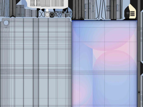 Samsung Galaxy Tab S10 FE Plus Blu Modello 3D