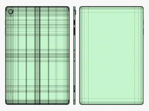 Samsung Galaxy Tab S10 FE Plus Blu Modello 3D