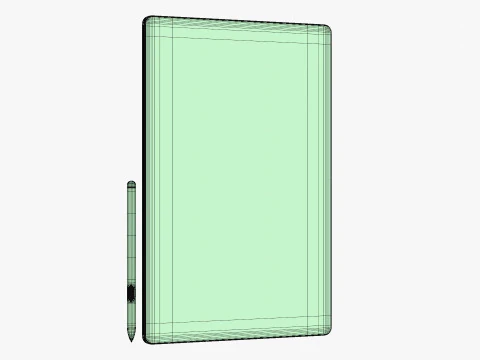 Samsung Galaxy Tab S10 FE Plus Silver 3D Model