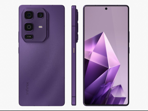 Infinix Note 50 Pro Enchanted Purple 3D Model